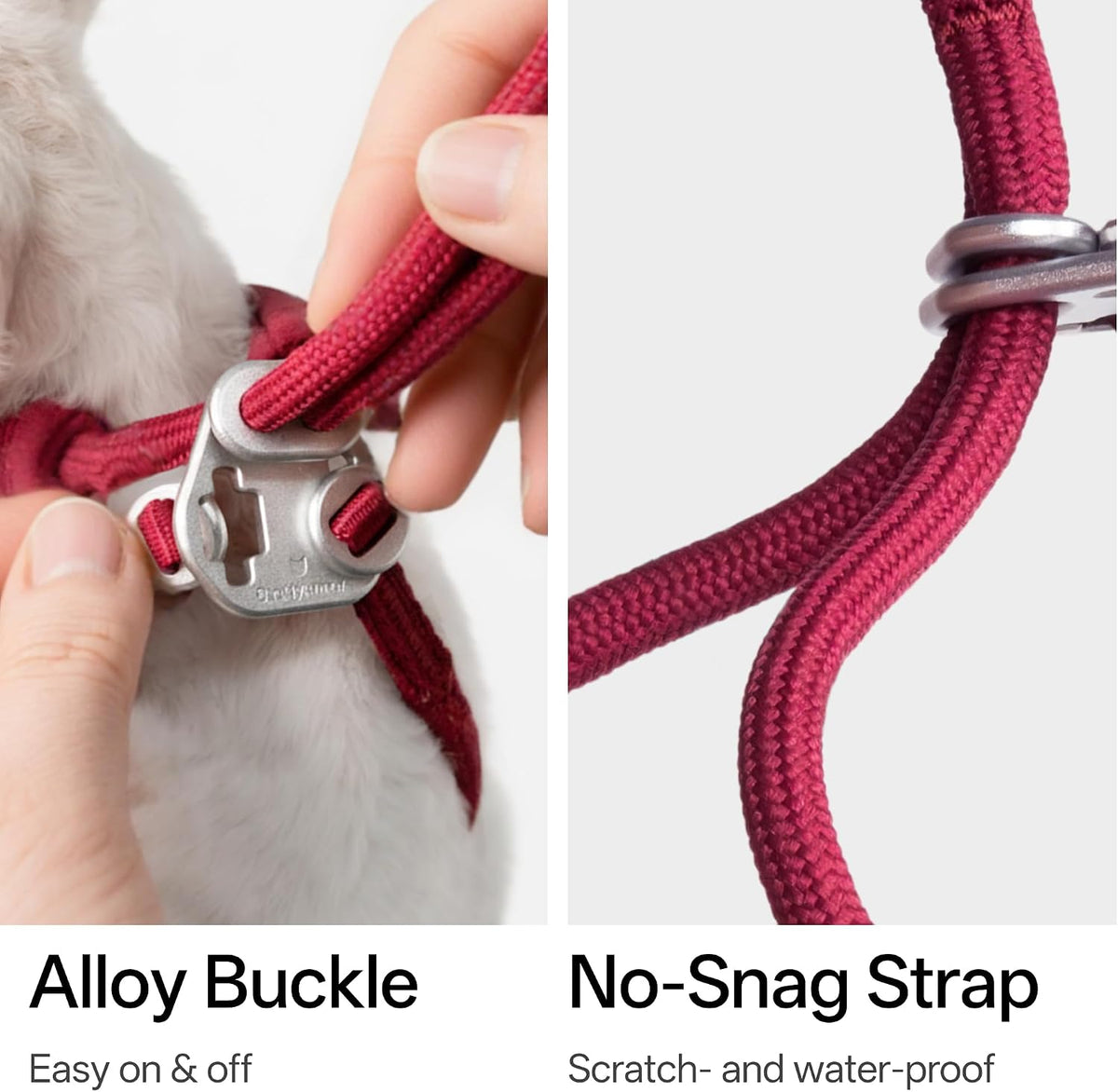 Escape Proof Y Shape Cat Harness Anti-Choke (Burgundy, S)