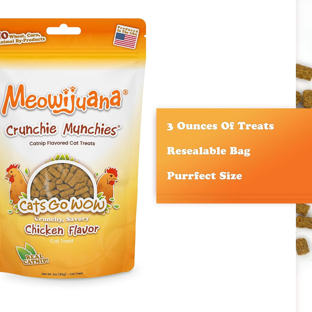 Meowijuana Knock 'n' Nibble Fall Toy & Treat Bundle | Pumpkin & Chicken