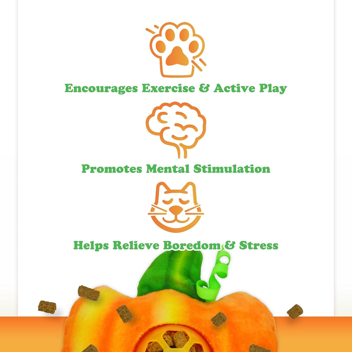 Meowijuana Knock 'n' Nibble Fall Toy & Treat Bundle | Pumpkin & Chicken