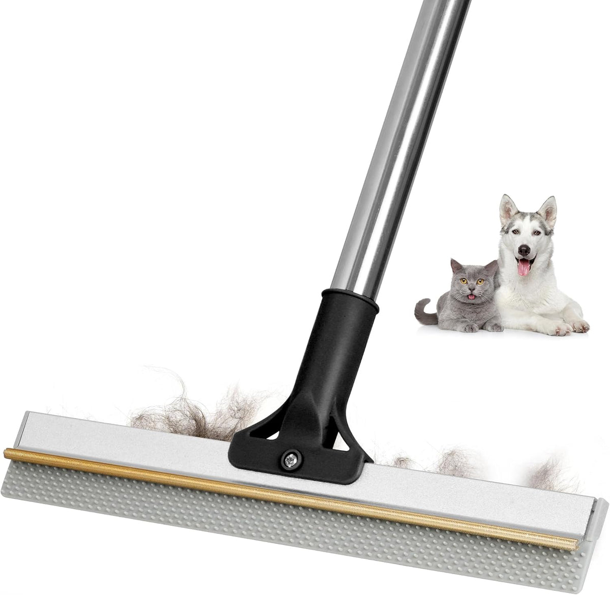 Carpet Rake for Pet Hair Removal Tool,Reusable Hair Remover Broom