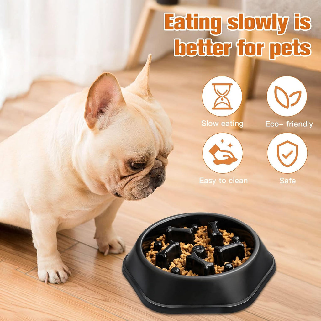 UPSKY Slow Feeder Dog Bowl Anti-Chocking Slower Feeding Pet Puzzle Bowls | Interactive Bloat Stop Dog Food Dishes, Non-Slide Dogs Lick Treat for Small Medium, Slow-Eating Maze Design, Easy to Clean 