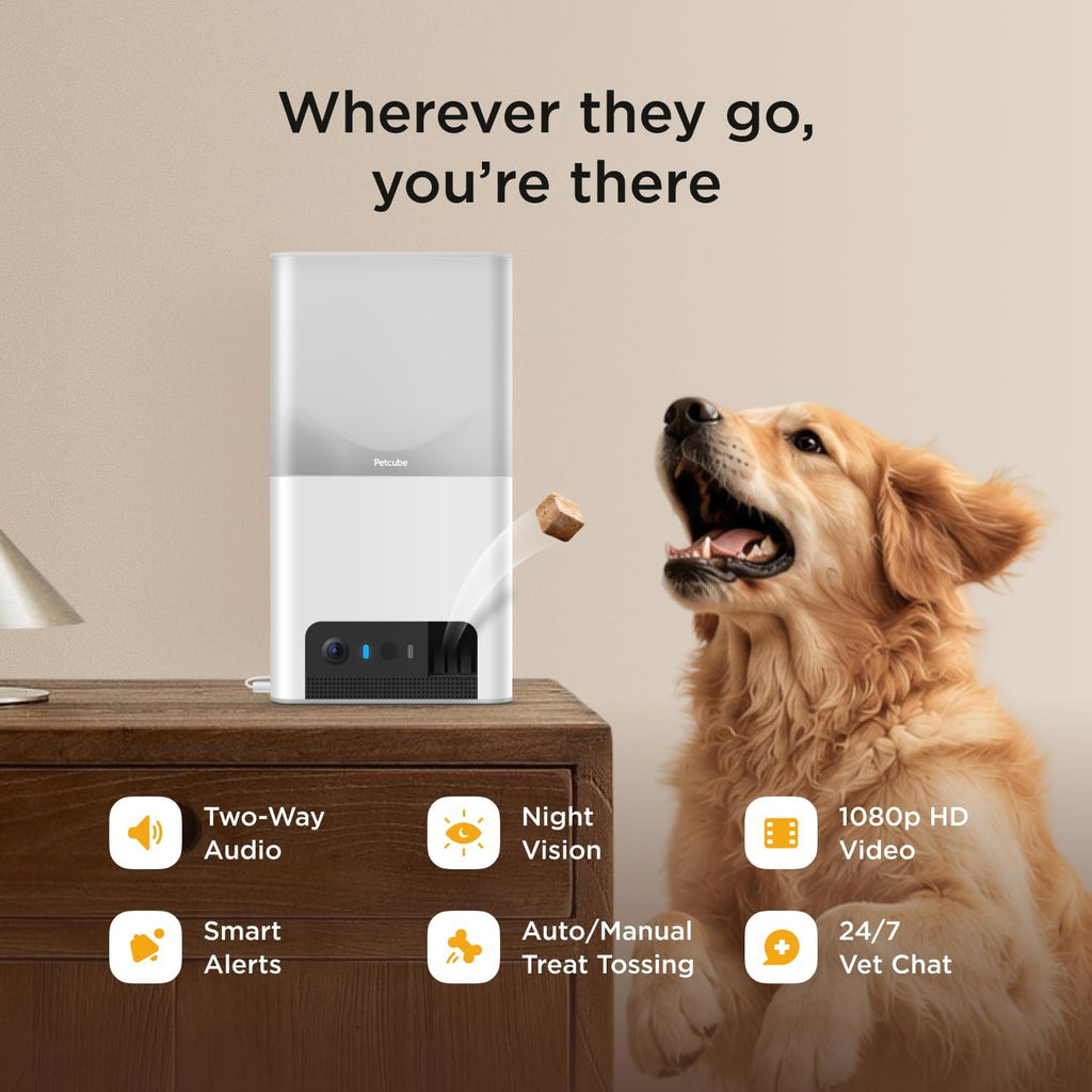 Petcube Bites 2 Lite Pet Camera [Subscription Required] - Treat Dispenser