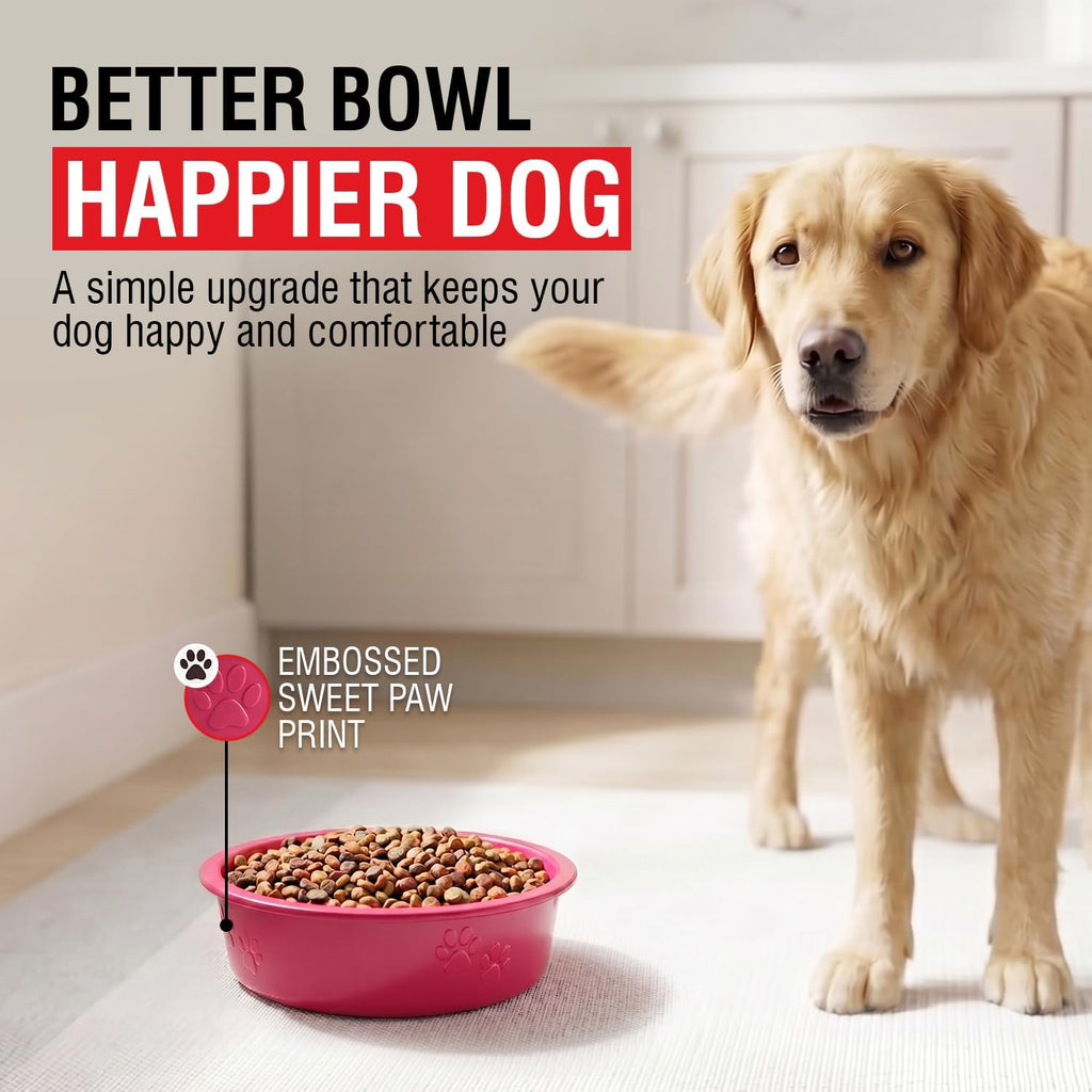 Loving Pets Dolce Luminoso Dog Bowl, Small, Pink 