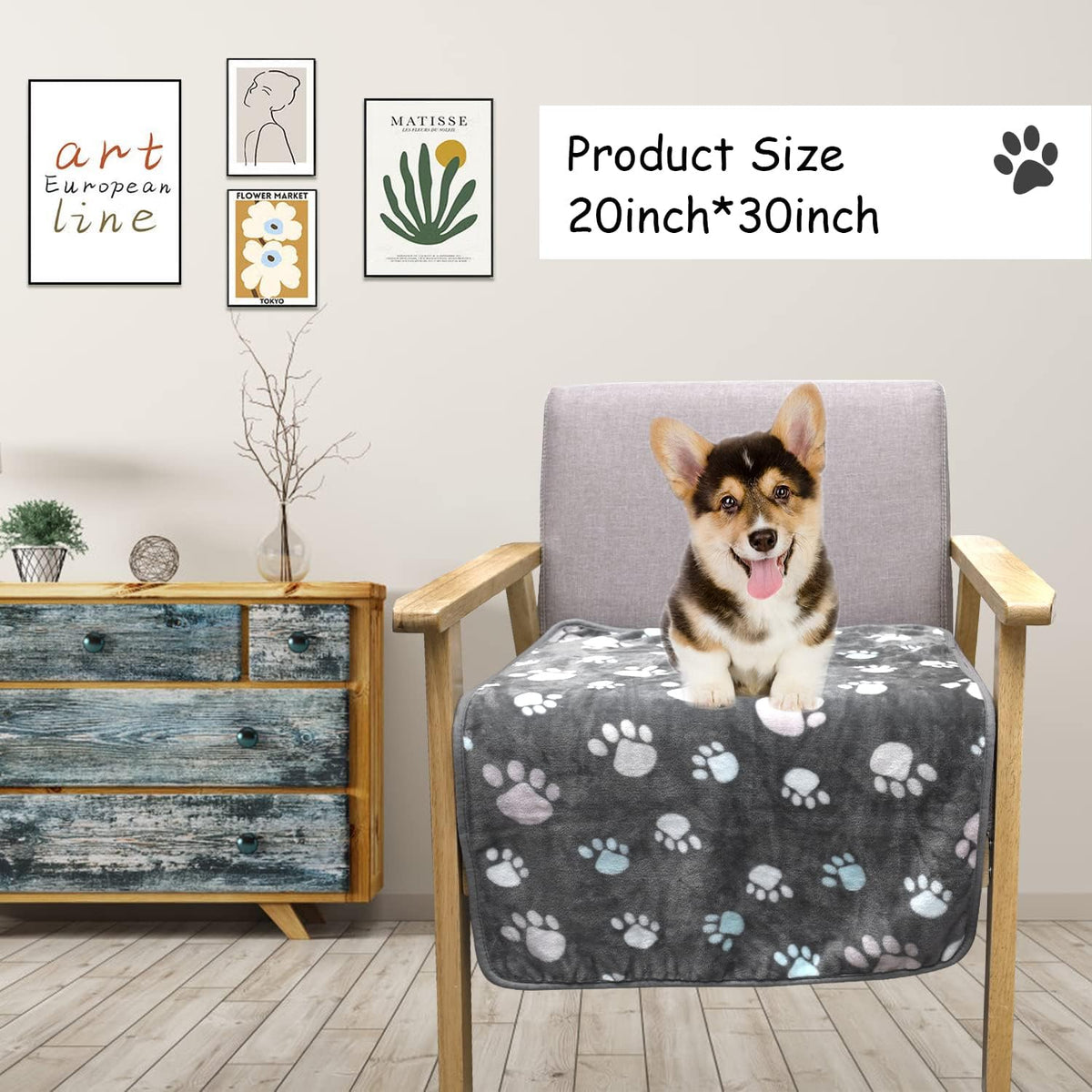 Rezutan 3 Pack Premium Soft Dog Blanket for Medium Dogs Puppy & Cat