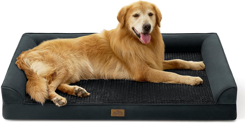 COZY KISS Orthopedic Dog Bed for Extra Large Dogs, U Shaped XXL 48x35 inch