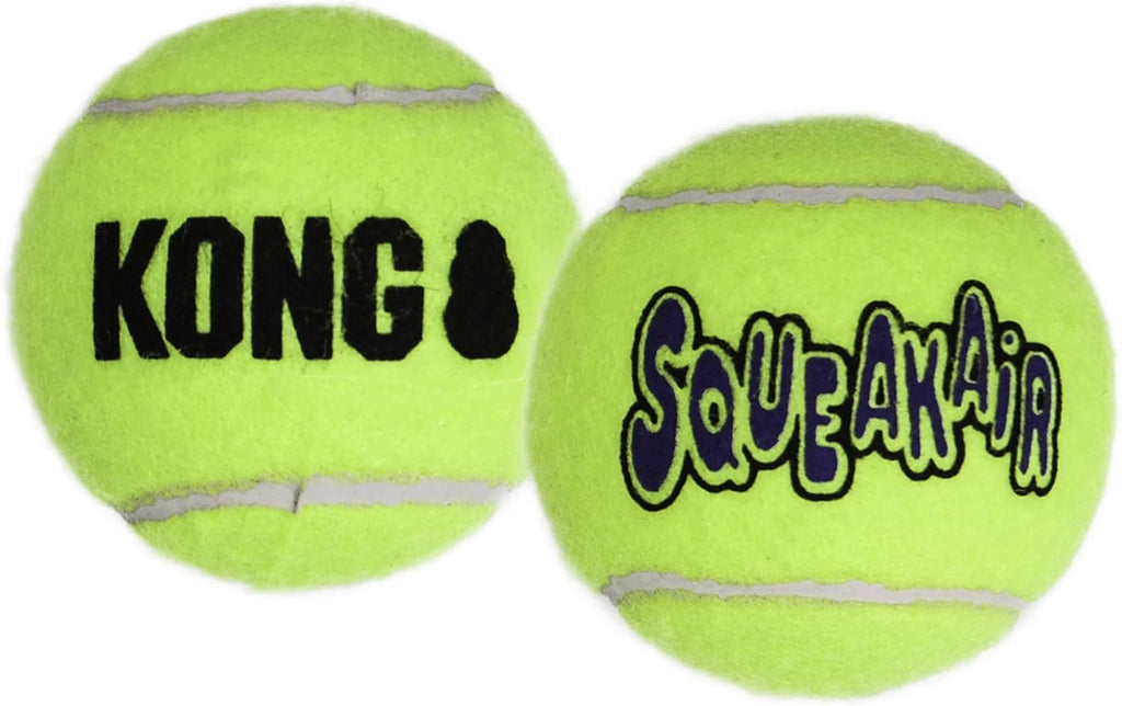 KONG Air Dog SqueakAir Dog Toy Tennis Balls, Medium (6 Pack)