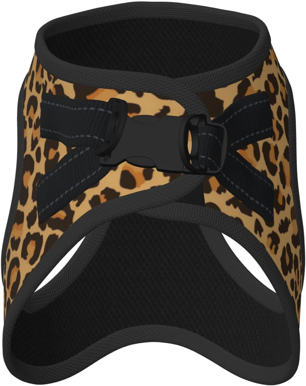 MUKIO Brown Leopard Print No Pull Dog Harness Vest