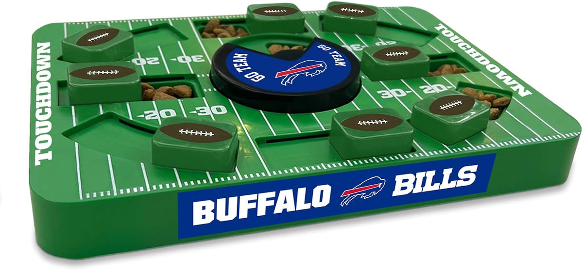 Pets First NFL Buffalo Bills Large Puzzle Toy for Dogs, Slow Feeder Board for Pets, New Bigger Size, Interactive Doggie Treat Toy