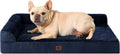 EHEYCIGA Orthopedic Dog Bed Medium Size, Memory Foam Dog Bed, Navy Blue