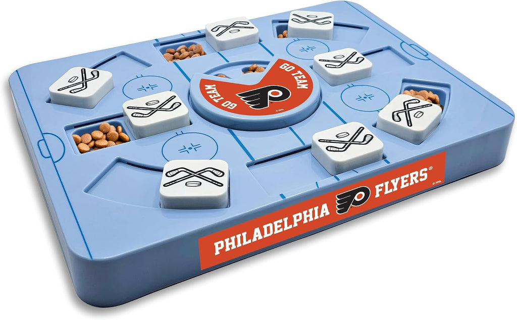 Pets First NHL Philadelphia Flyers Large Puzzle Toy, New Size, Interactive Dog Treat & Slow Feeding Toy
