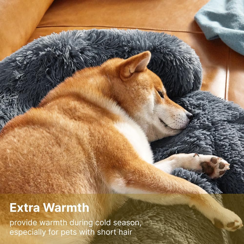 Codi Dog Couch Bed, Sofa Cover Mat, Dark Grey, 45 x 37 x 6 Inch