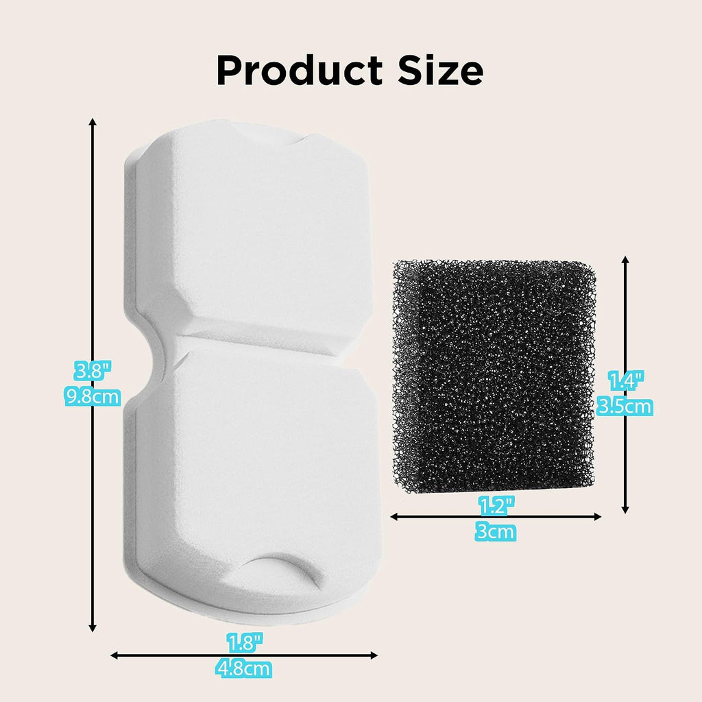 GIOTOHUN 24 Cat Water Fountain Filter: 12 Filters & 12 Sponges