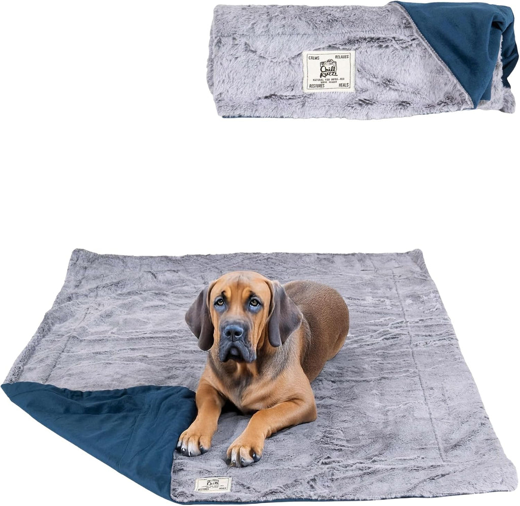 Dog Gone Smart Chill Kuzzi Throw Blanket - Slate Blue, Large 40 x 50 Inches