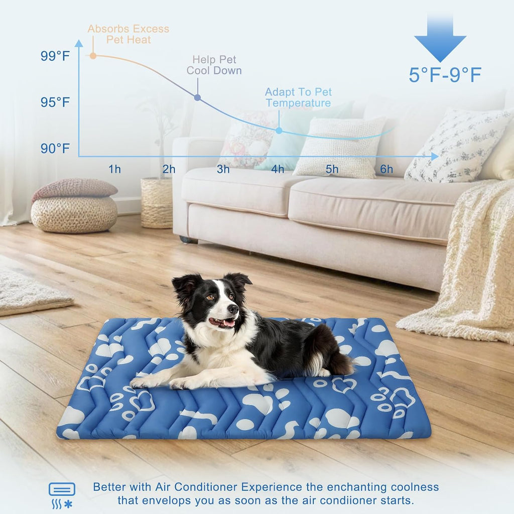 BEAUTYZOO Cooling Mat for Medium Dogs, 36x23in Reversible Pad, Self-Cooling
