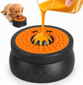 Slow Feeder Dog Lick Bowl with Rolling Ball for Puppy & Small Dogs
