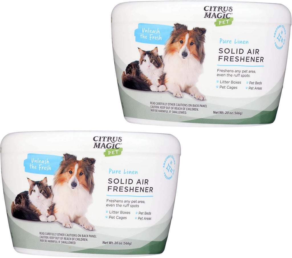 Citrus Magic Pet Solid Air Fresheners, Pure Linen, 20 Ounce, 2 Pack