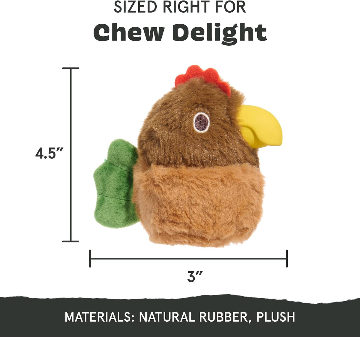 BarkBox Fowl Play Treat Dispensing Hard Core Plush Toy for Aggressive Chewers - Large
