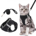 Tensho Cat Harness and Leash Set Escape Proof Vest, Black XS