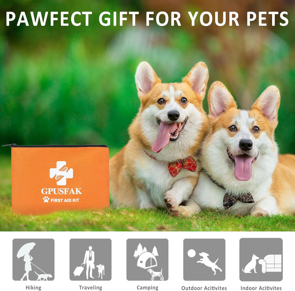 Dog First Aid Kit - Pet First Aid Kit for Dogs Pet Emergency Kit with Pets First Aid Supplies for Home Camping Hiking Traveling