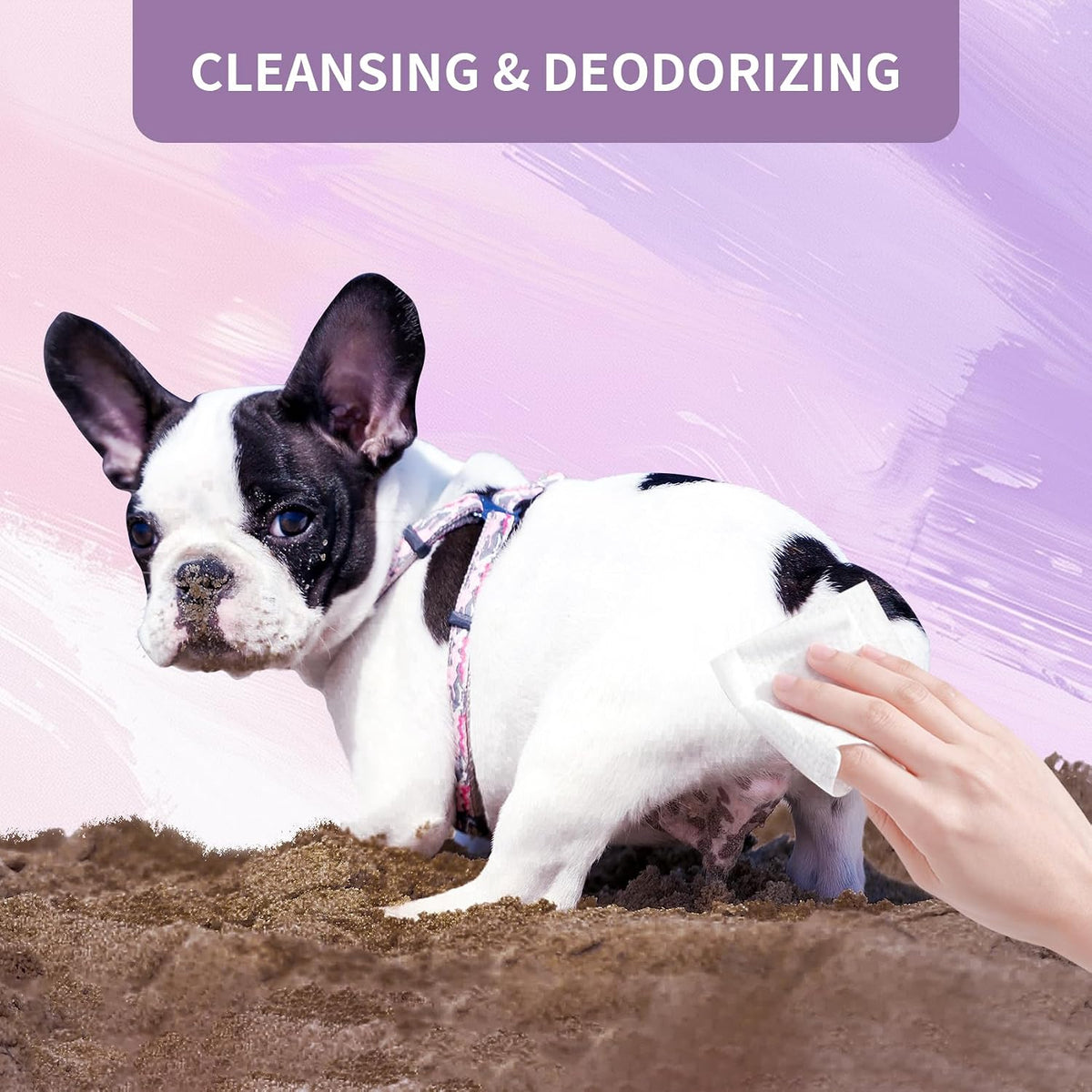IMMHABI 400 Count Hypoallergenic Dog Wipes, Lavender Plant-Based Pet Wipes