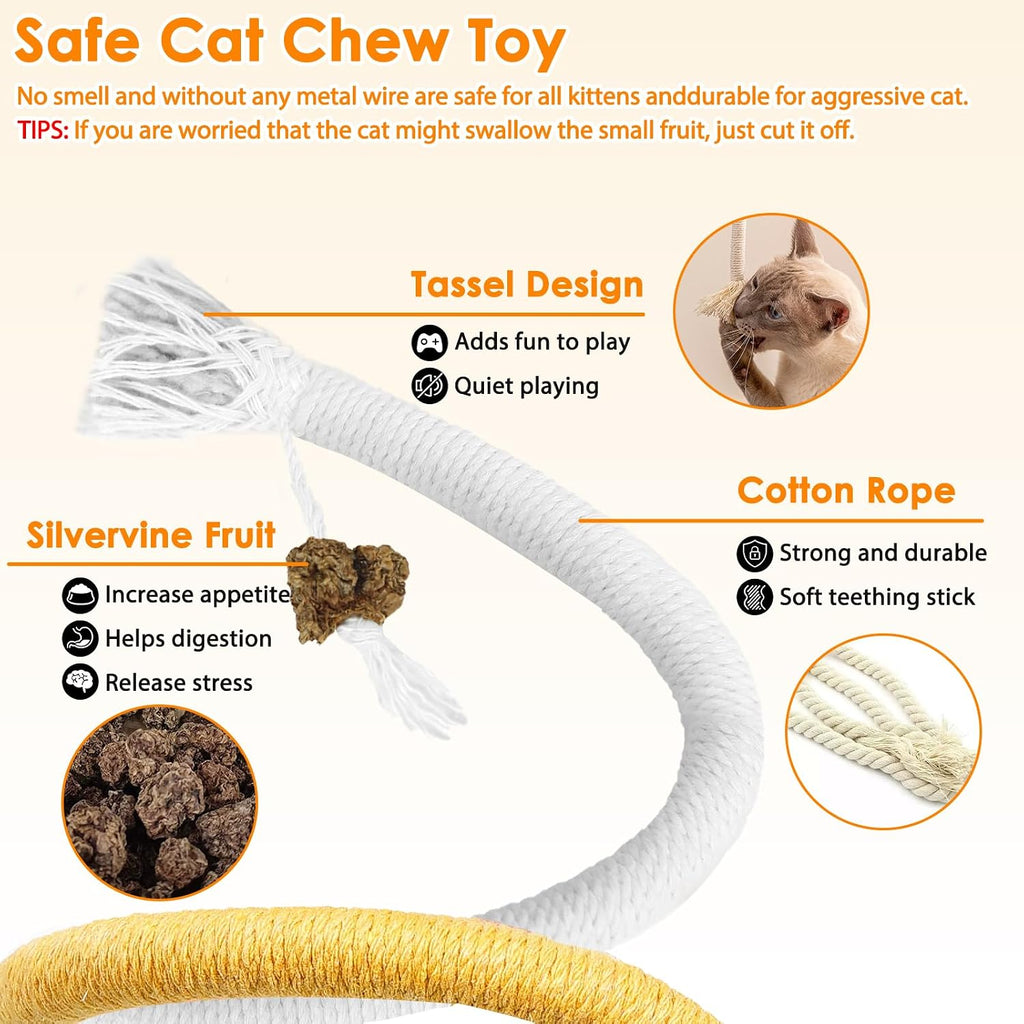 Tocirelo Silvervine Stick for Indoor Cats, Kitten Chew Rope Toys