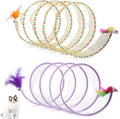2pcs, Folded Cat Tunnel Spring, 10in Large Portable Cat Toy Spiral Tunnel