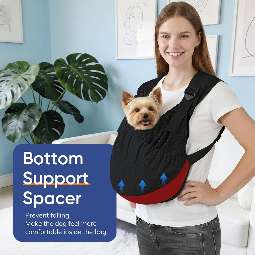 Supet Dog Sling Carrier for Pets, Adjustable Hands Free Front Chest Pouch