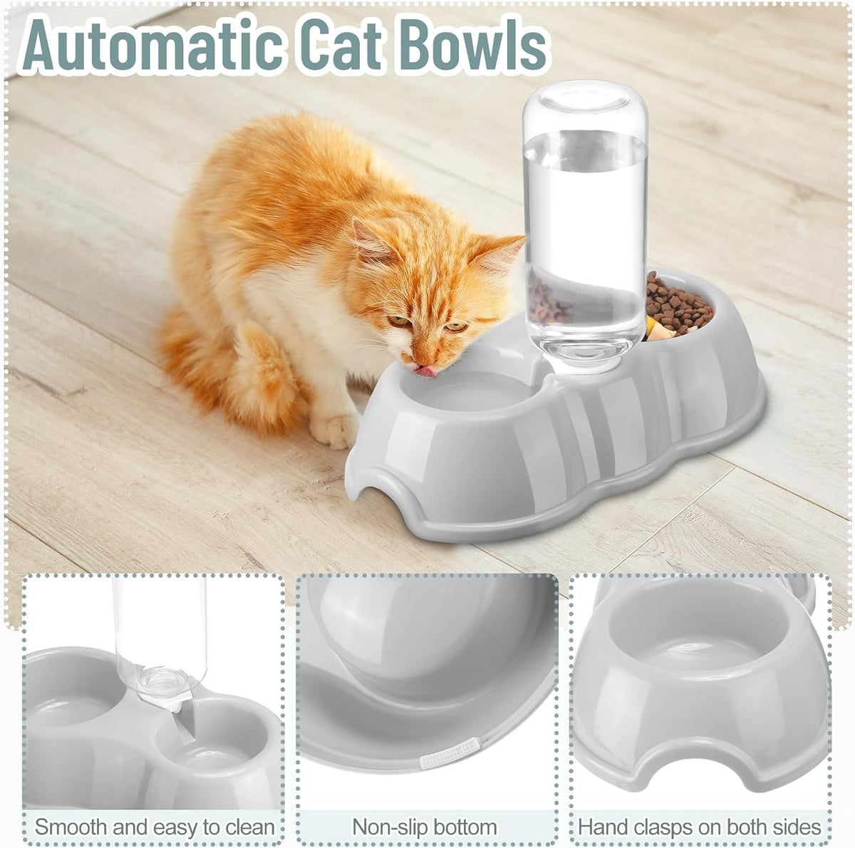Tioncy 7 Pcs Kitten Litter Box Starter Kit, Enclosed with Shovel, Gray