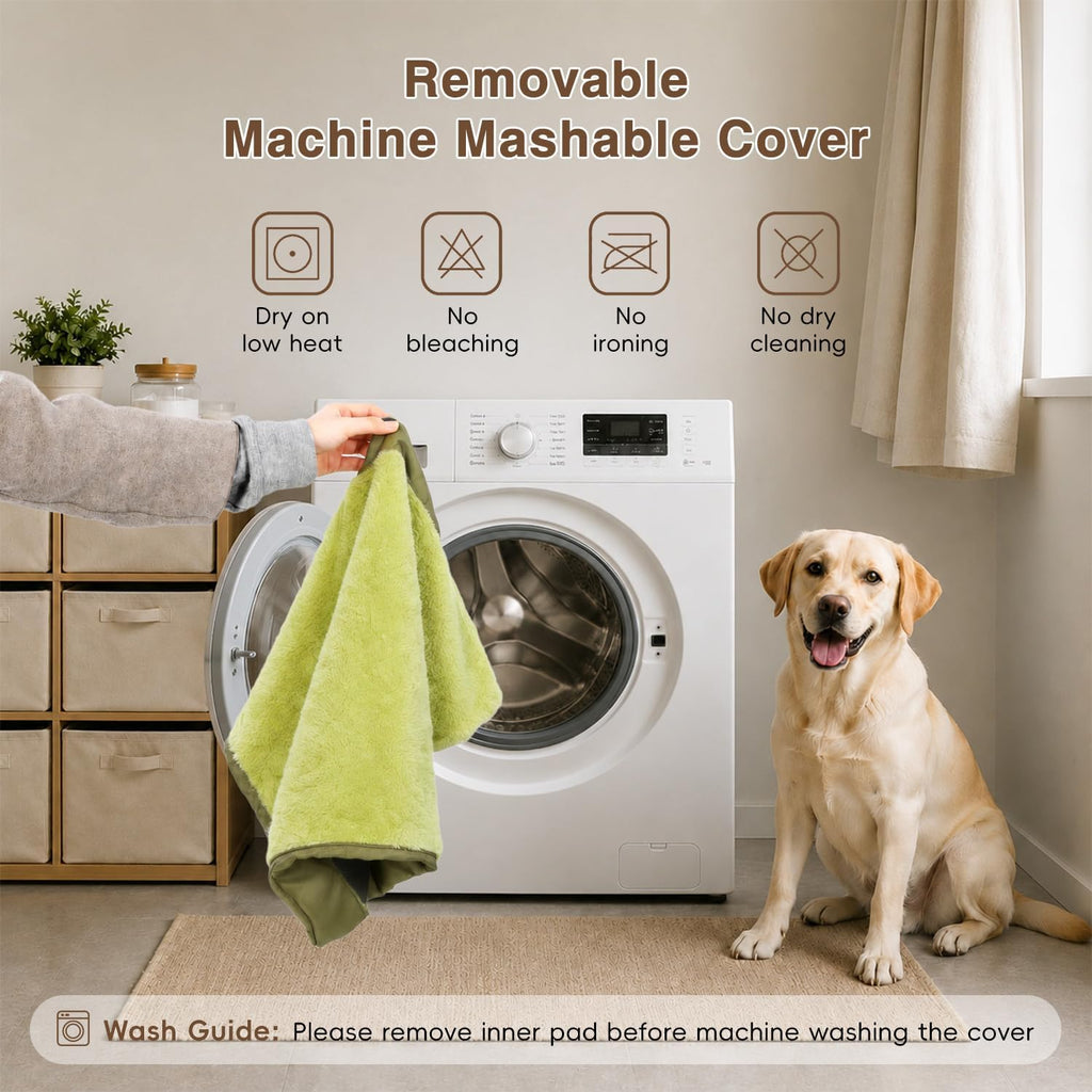 NUPIDA Waterproof Medium Dog Bed for Crate with Washable Cover, 29x18