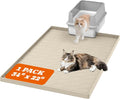Pawtners Silicone Cat Litter Mat 34 x 22 in, Easy to Clean | Non-Slip Kitty Litter Mat for Floor, Waterproof & Urine-Proof Cat Litter Mat Litter Trapping Mat, Soft on Kitty Paws