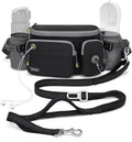 TUDEQU 4-in-1 Hands Free Dog Leash with Large Fanny Pack for Large Dogs