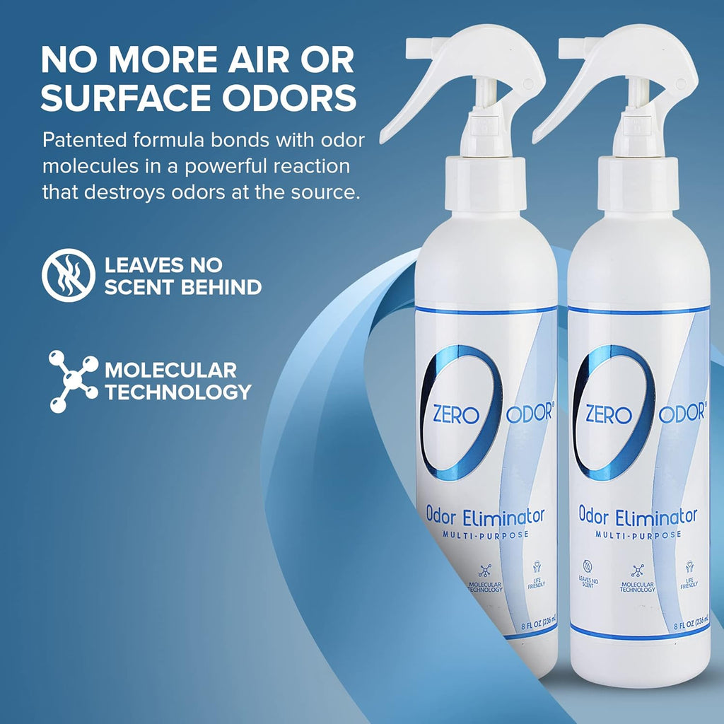 Zero Odor Multi-Purpose Odor Eliminator, Fabric & Room Deodorizer, 2 Pack