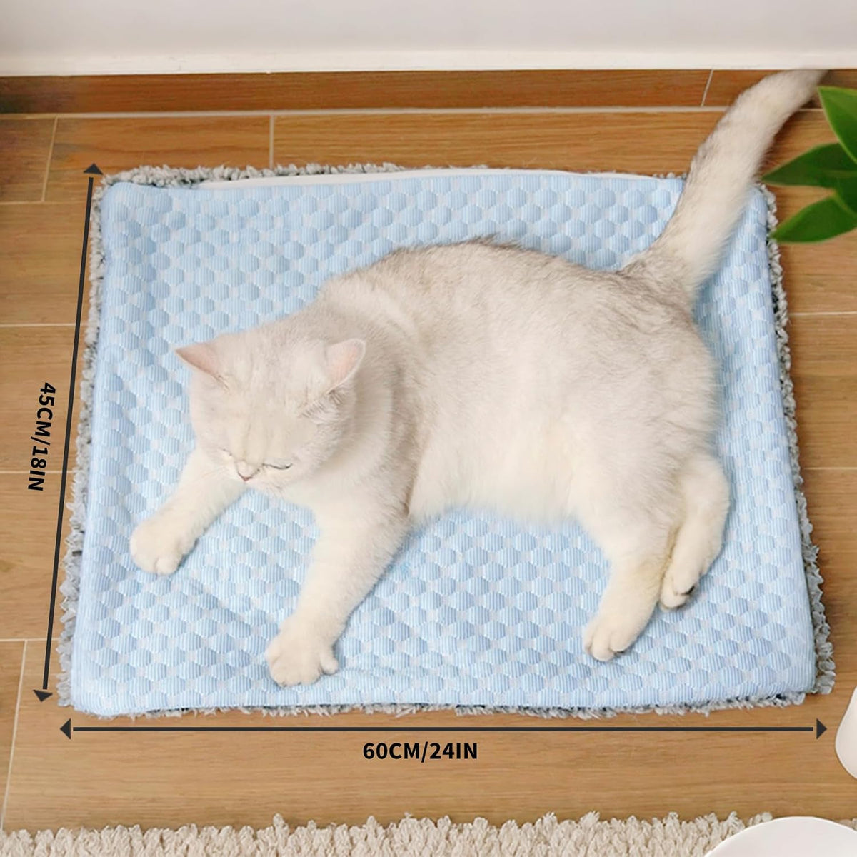 2-in-1 Cat Cooling Mat & Self Warming Pet Bed-18 * 24in, All Season