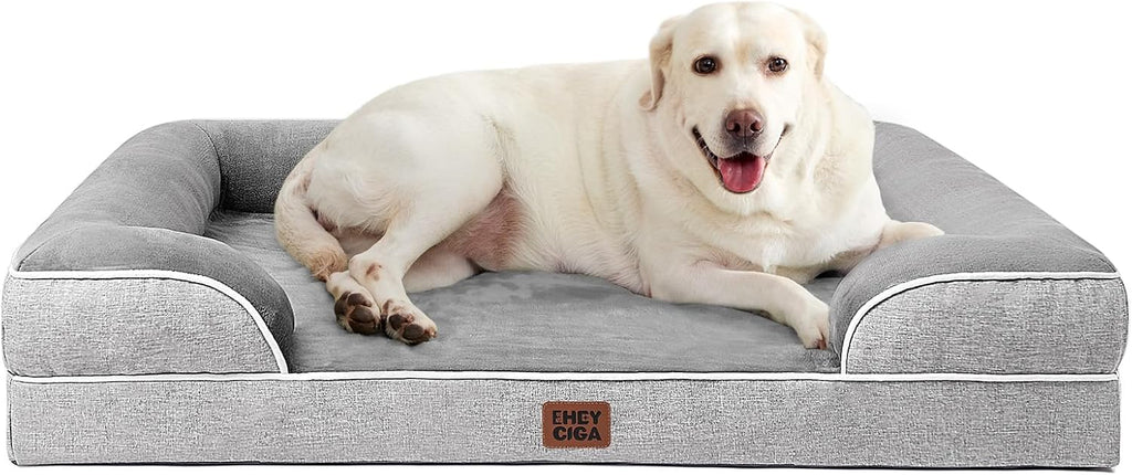 EHEYCIGA Orthopedic XXL Dog Bed, Waterproof Washable XL Big Pet Bed 46"