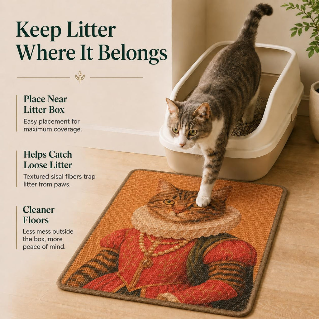 Art Sisal Cat Scratcher Mat, Cat Wall Scratchers for Indoor Cats