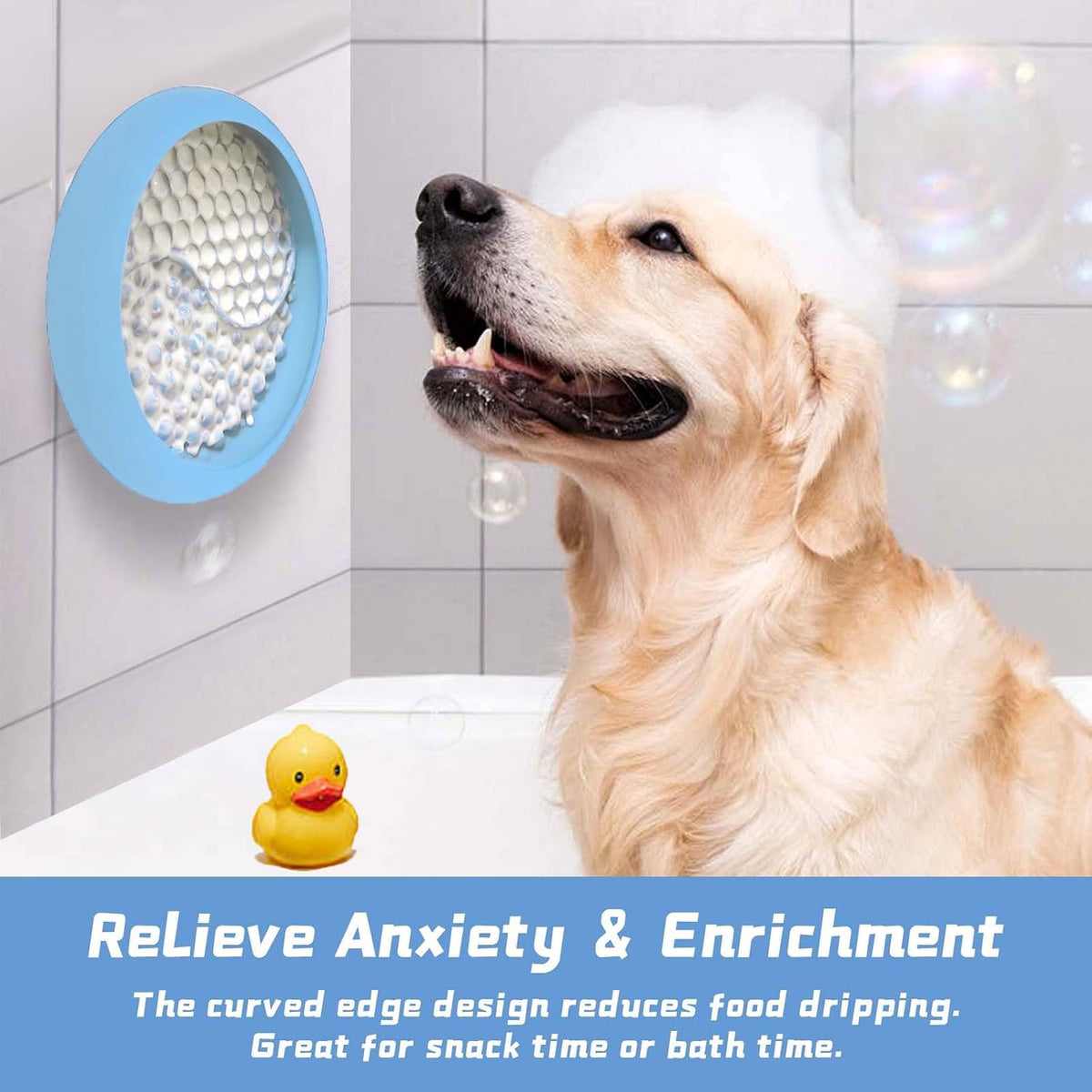 Dog Lick Bowl, Non-Slip Lick Mat Slow Feeder for Dogs & Cats