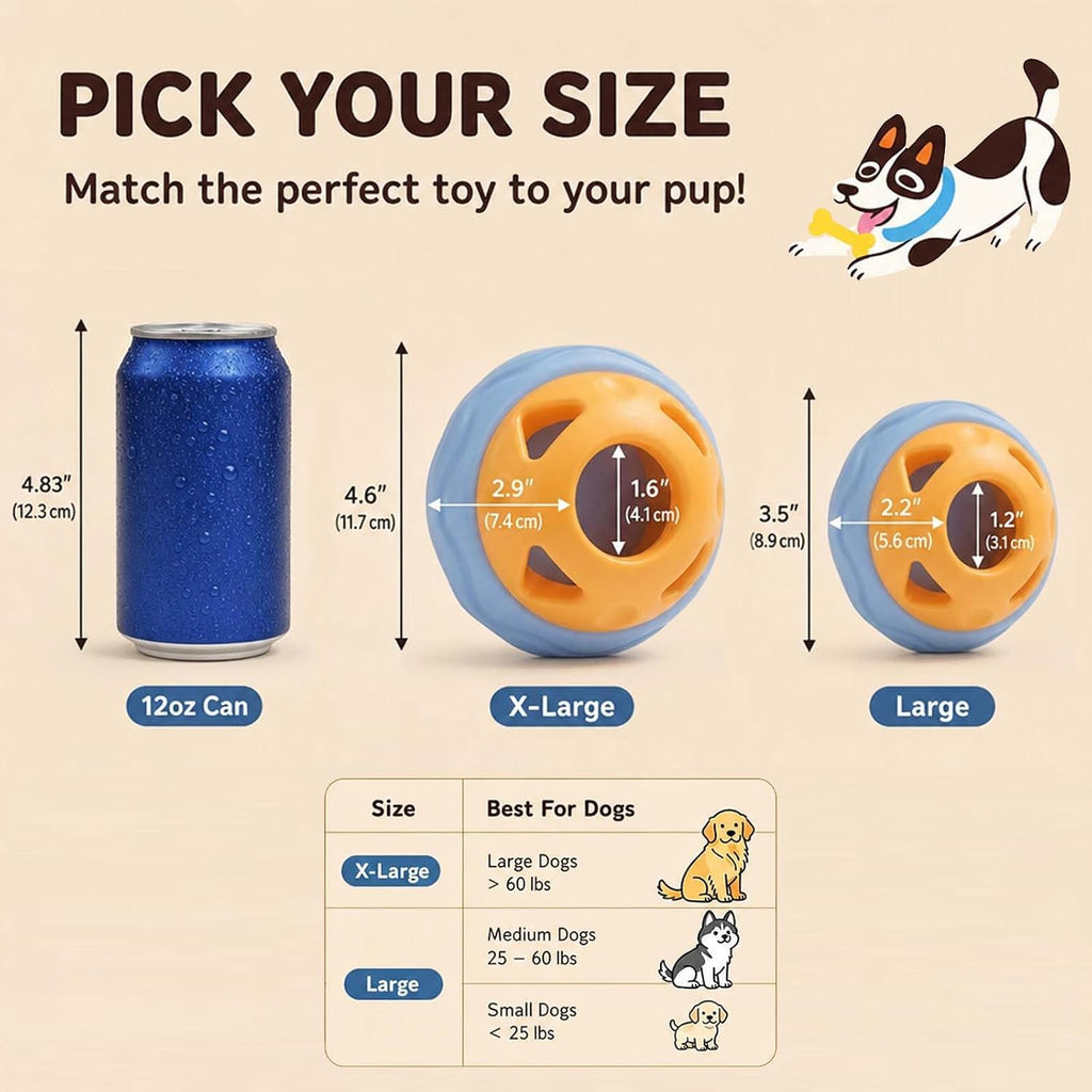 Nocciola Enrichment Dog Licking Toy, Frozen Treat Feeder for Large Dogs, Freezable Rubber Dog Lick Bowl Long-Lasting to Keep Them Busy, Engagement & Anxiety Relief (X Large)