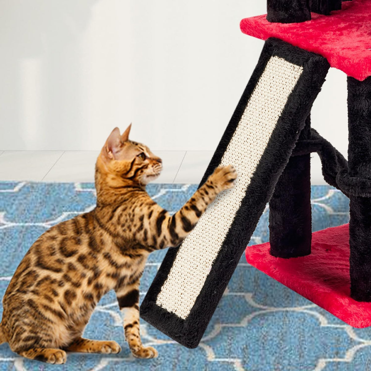Gothic Cut Cat Tree Cat Tower Condo with Hammock Kittens Scratching Post