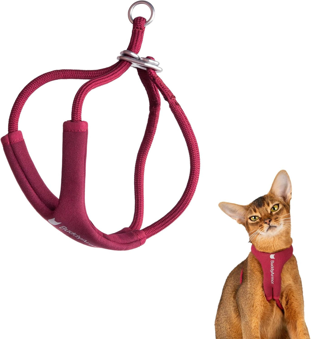 Escape Proof Y Shape Cat Harness Anti-Choke (Burgundy, S)