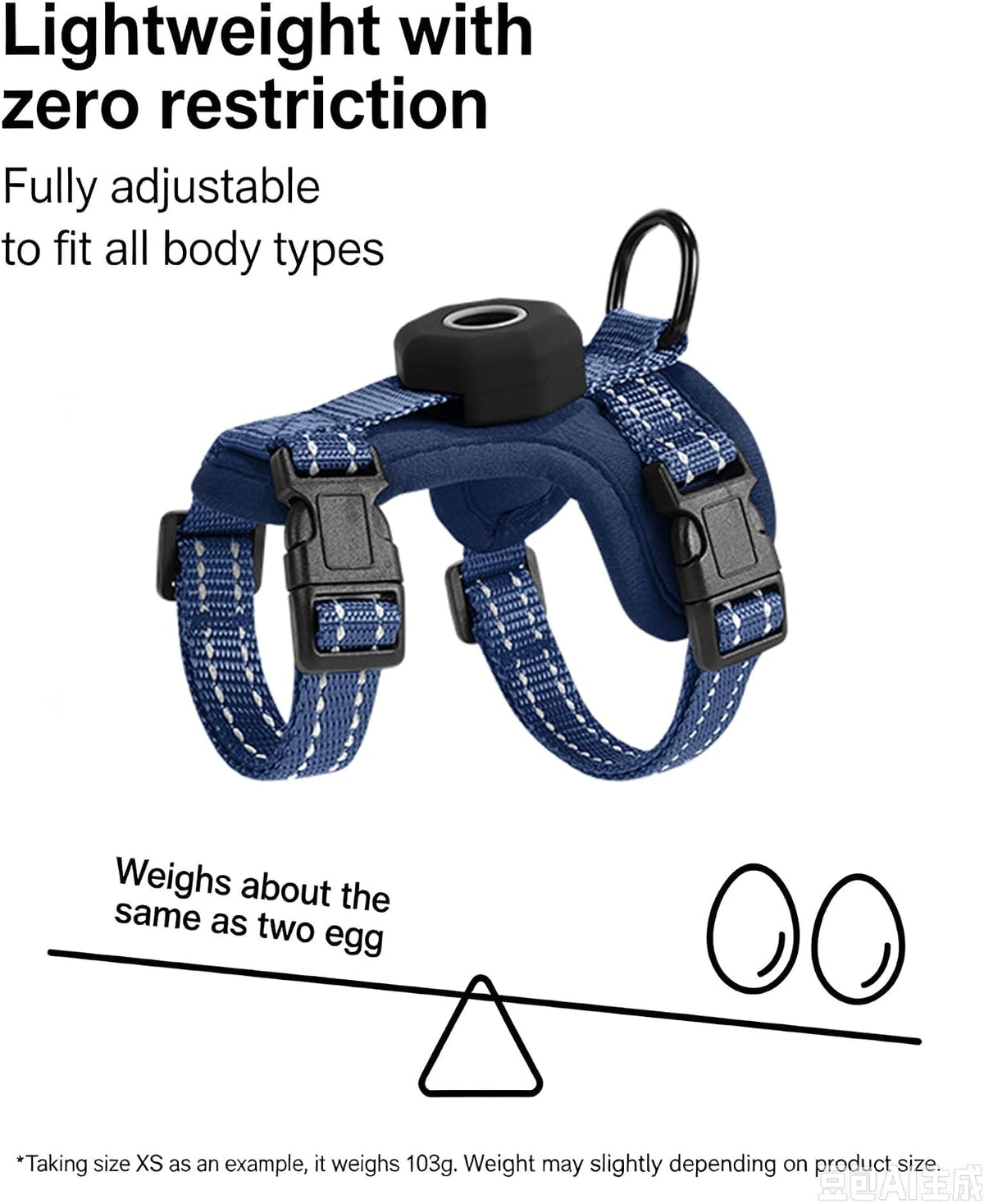 Solmoony Cat Harness & Leash Set,Blue Vest Harness for Small & Medium Cats