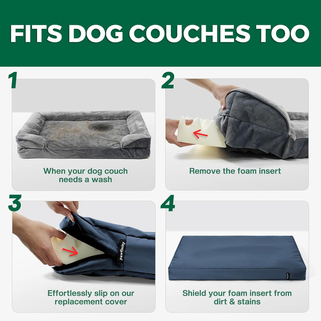 PAWFINITY Extra Large Waterproof Dog Bed Cover Replacement Washable, XXL