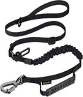 Hotsky Tactical Bungee Shock Absorbing No Pull Strong Dog Leash,Black,4-6FT