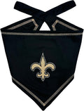Pets First NFL New Orleans Saints TIE Bandana, Size Small/Medium. Dog Bandana Scarf Bib for Pet Cat Dog. The Ultimate Game-Day, Party Bandana