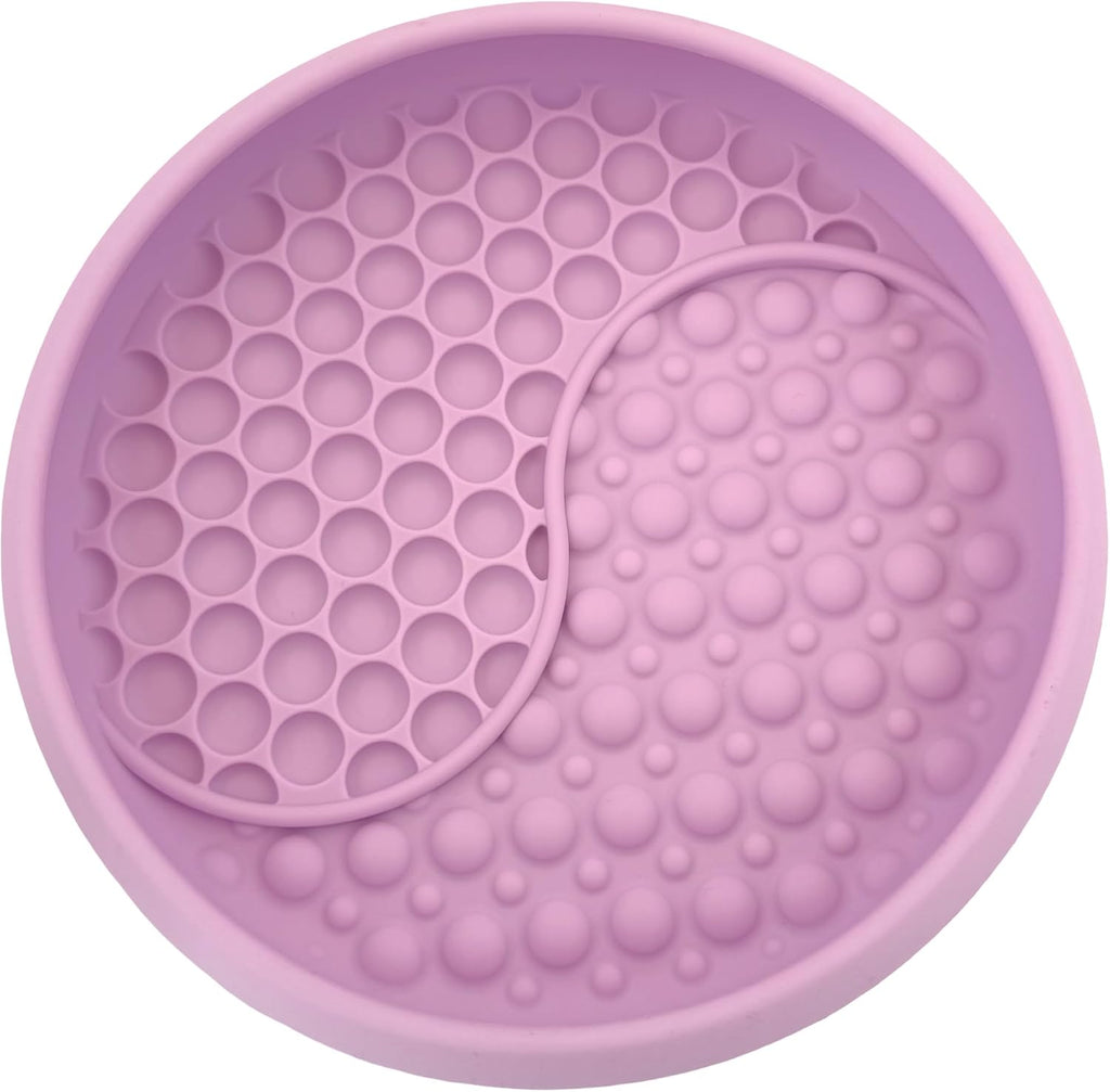 YAMI Dog Lick Bowl, Lick Mat for Dogs, Wet Food Cat Slow Feeder, Freeze Bowl, Enrichment & Puzzle Toy for Anxiety Relief, Food-Grade Silicone, Suction Cups, Dishwasher Fit, for All Breed (Light Pink)