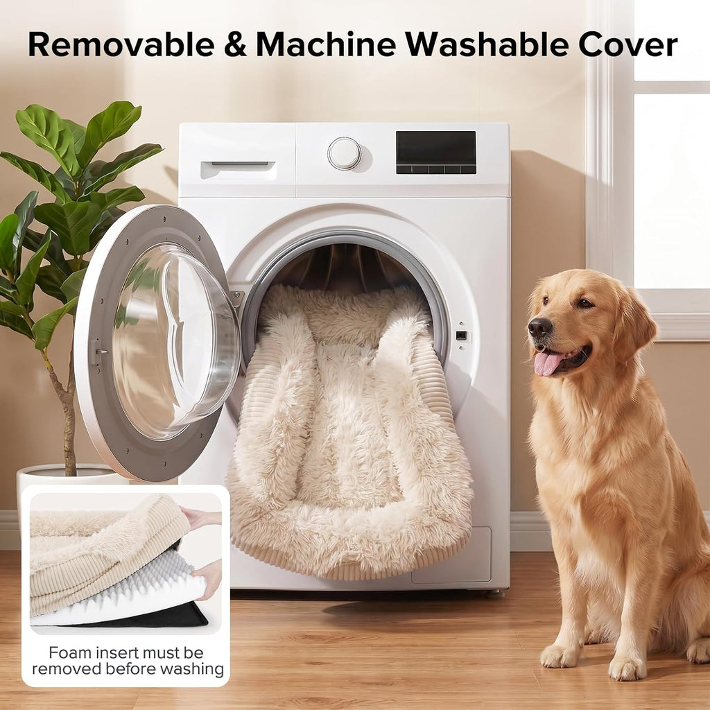 GASUR Orthopedic Dog Bed for Large Sized Dog, Plush Washable Dog Couch Beds