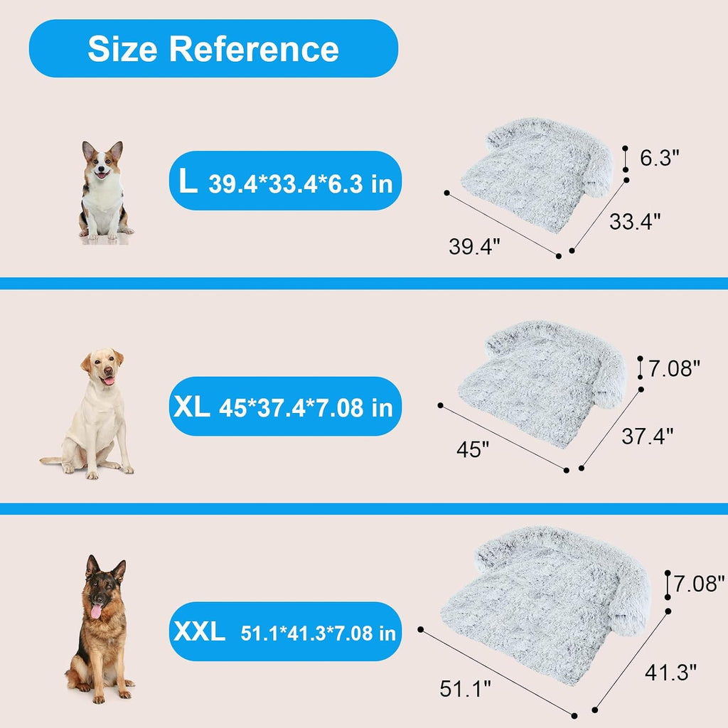 Luxurious Dog Couch Bed Protector for Dog Pet Couch Cover Dog Sofa Bed(XXL)
