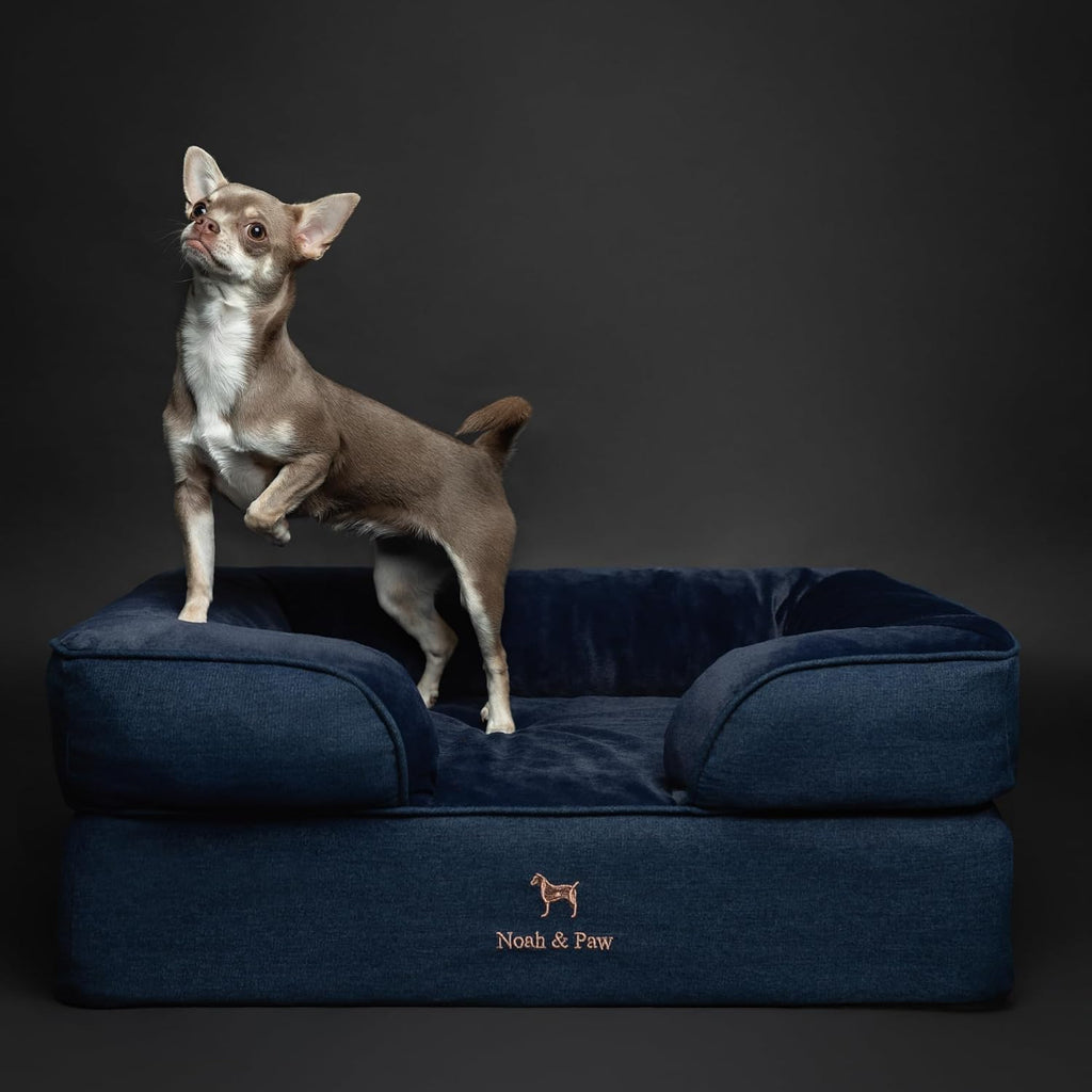 NOAH & PAW Dog Bed, Orthopedic Memory Cooling Foam (2X Base) 28x23x11in
