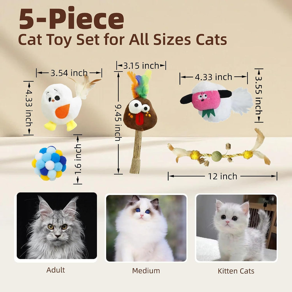 Catnip Toys for Cats, Silvervine Interactive Cat Toy Set