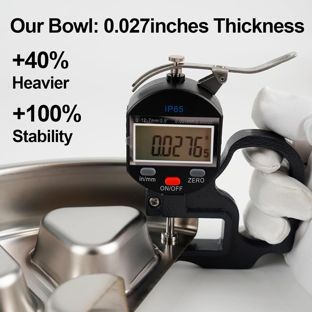 Kactoily 304 Stainless Steel Slow Feeder Dog Bowls, 2.5-3 Cups Capacity