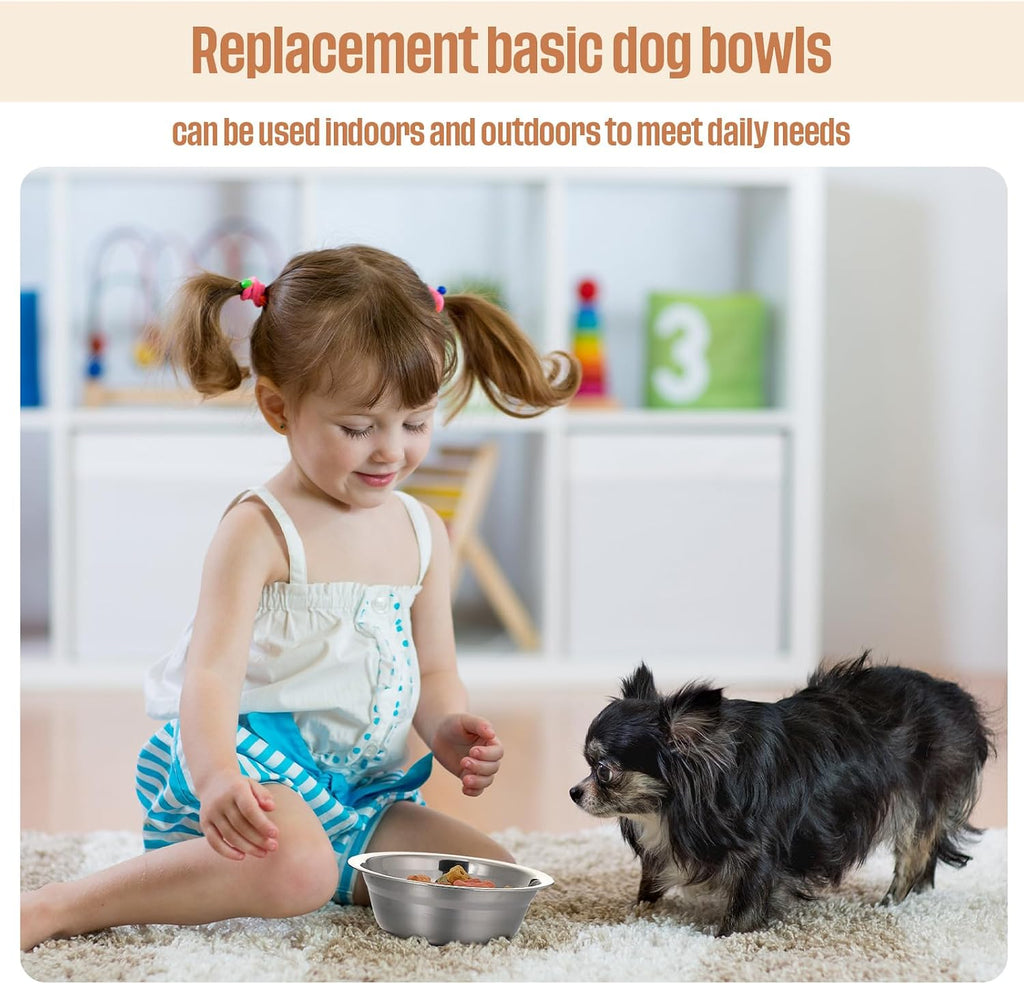 Zhehao 30 Pcs Stainless Steel Dog Bowls Bulk Metal Dog Food and Water Container Replacement Lightweight Pet Bowl for Cage Kennel and Crate(16 oz)